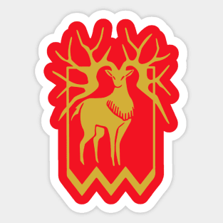 Golden Deer Emblem Sticker